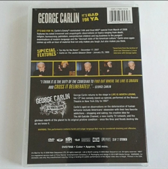 HBO Comedy Special DVDs Bundle George Lopez & George Carlin Double Feature - Picture 9 of 13